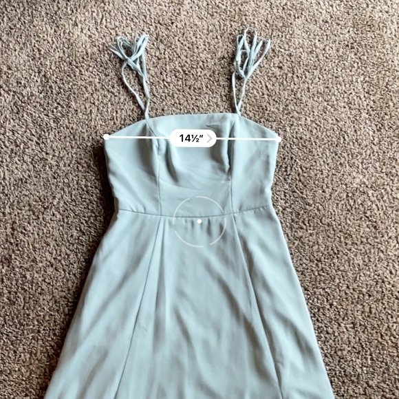 Size 4 Dusty Sage Green David’s Bridal Bridesmaids Dress - Picture 6 of 8